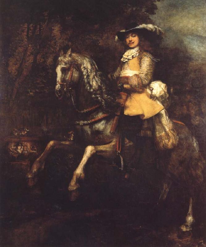 REMBRANDT Harmenszoon van Rijn Portrait of Frederick Rihel on Horseback china oil painting image